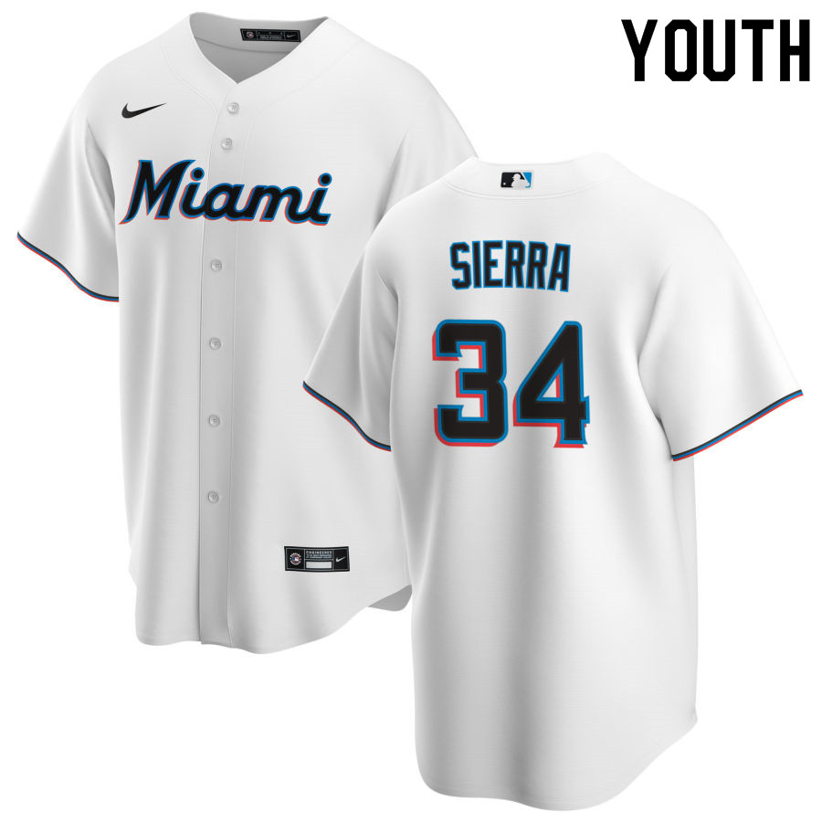 Nike Youth #34 Magneuris Sierra Miami Marlins Baseball Jerseys Sale-White
